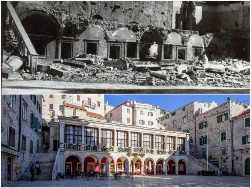 Na svetu Lucu šibenska Gradska vijećnica potpuno je srušena u Drugom svjetskom ratu 