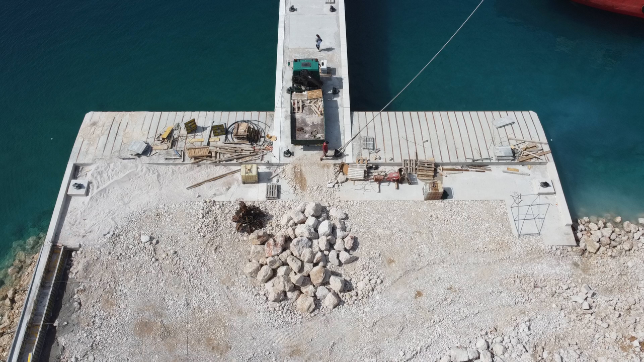 Najveći dio radova pri kraju: Kaprije će do početka srpnja dobiti novo trajektno pristanište  