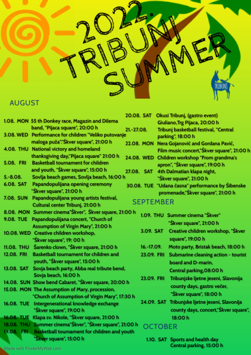 I ove godine posjetitelje čeka bogat program Tribunjskog lita 2022. 