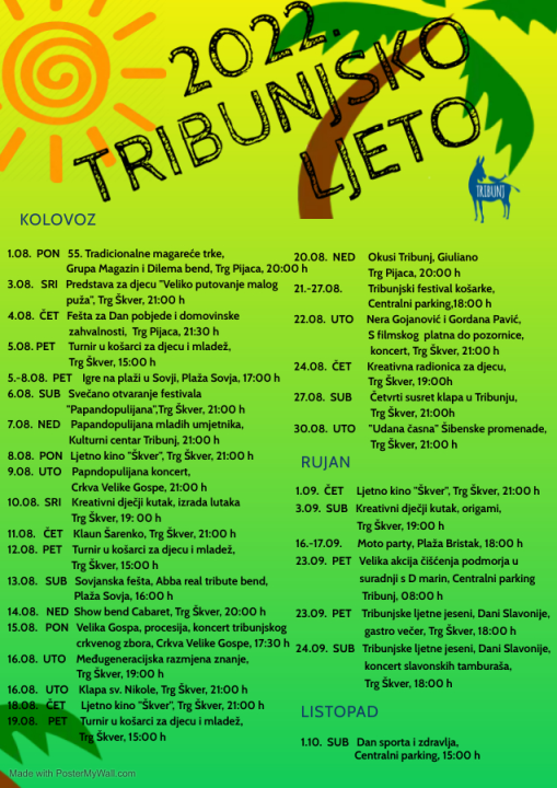 I ove godine posjetitelje čeka bogat program Tribunjskog lita 2022. 