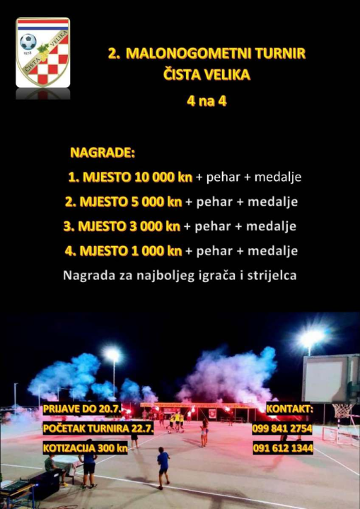 Prijavite se za drugi turnir na male branke 'Čista Velika 2022.' 