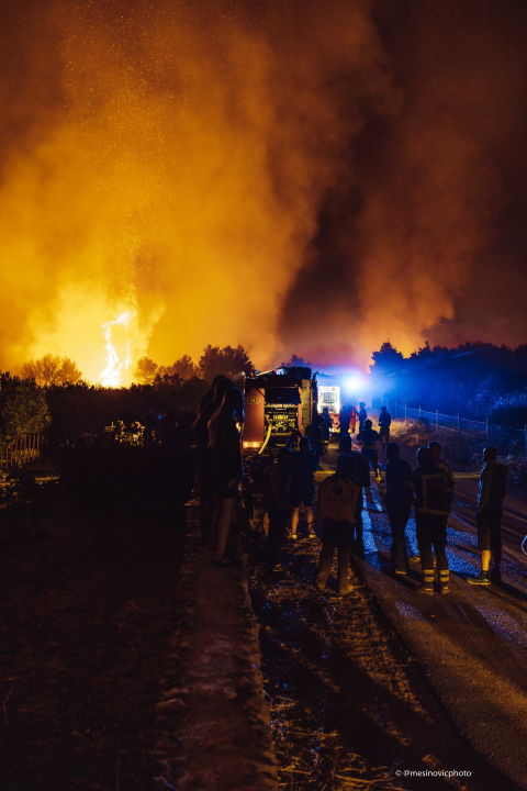 Fotogalerija i video: Bitka s vatrom u Zatonskoj ulici koja spaja Zaton i Benkovačku cestu