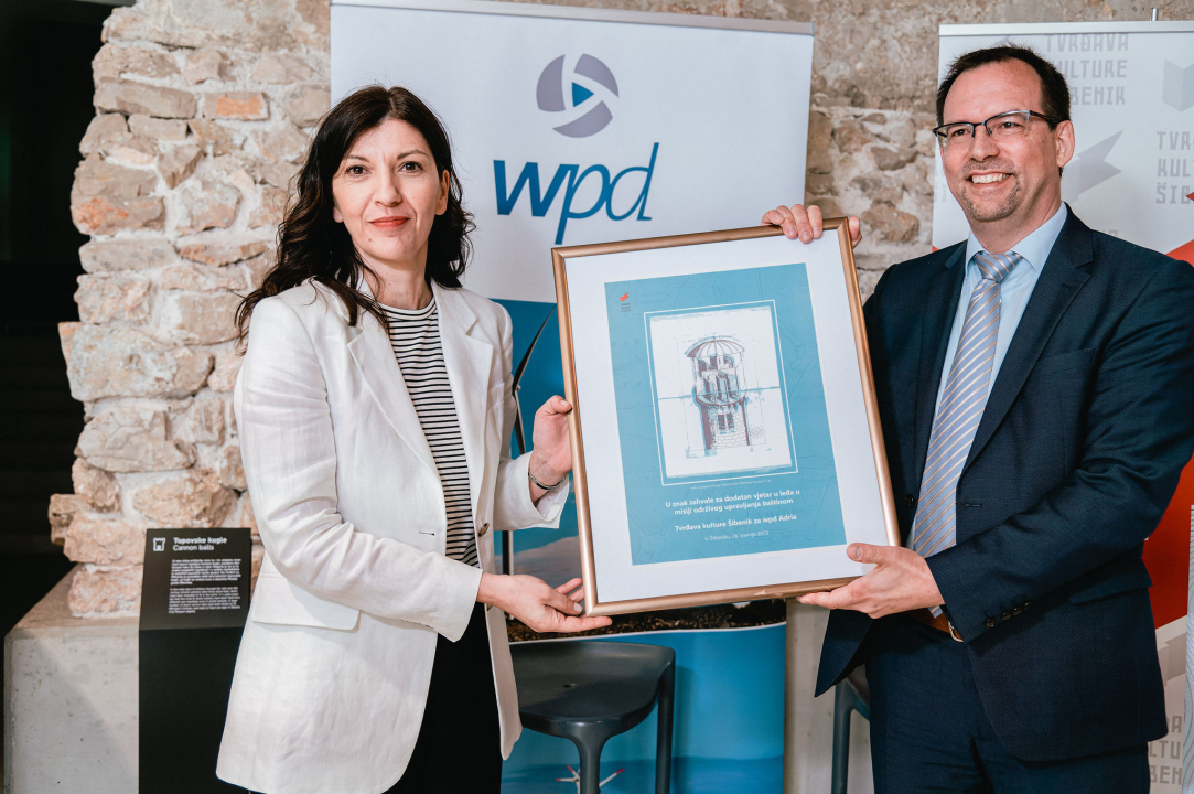 Njemački wpd šibenskoj Tvrđavi kulture uručio donaciju vrijednu 150 tisuća eura 