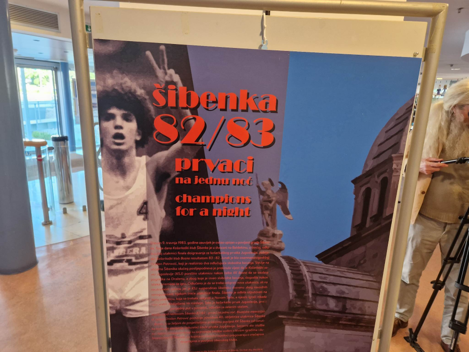 'Šibenka 82/83- prvaci na jednu noć': Otvorena izložba o legendarnoj utakmici 1983. godine