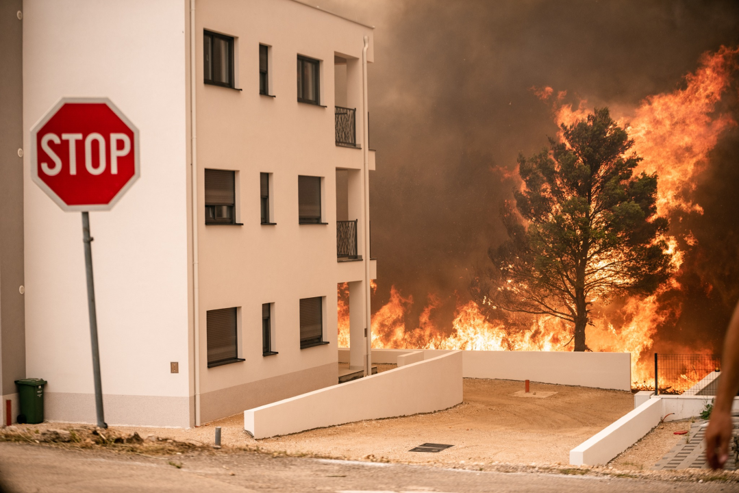 FOTOGALERIJA: Vatrogasci i stanovnici bore se s požarom u Grebaštici