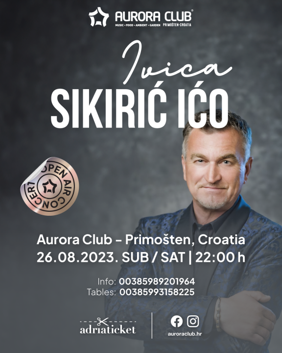Ivica Sikirić Ićo donosi pravu dalmatinsku pismu u Aurora night club!