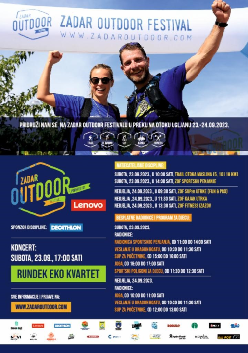 Ne propustite Zadar Outdoor Festival powered by Lenovo 23. i 24. rujna na otoku Ugljanu i osvojite vrijedne nagrade! 