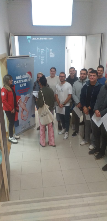 Studenti VUŠ-a u suradnji s Gradskim društvom Crvenog križa Šibenik darovali krv