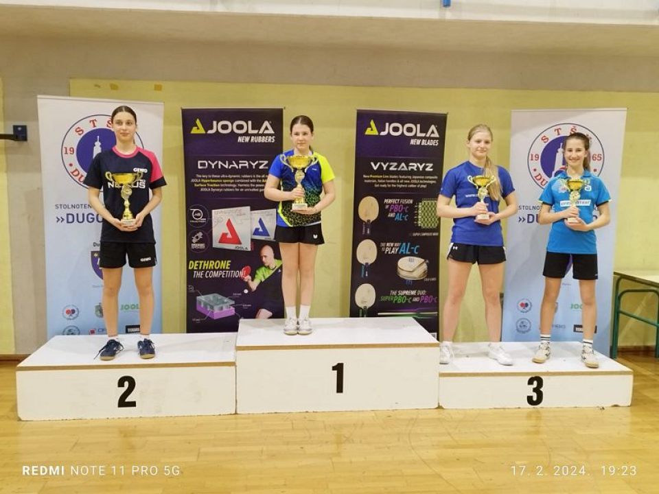 Ponovno fenomenalan uspjeh Stolnoteniskog kluba Šibenik u Dugom Selu 