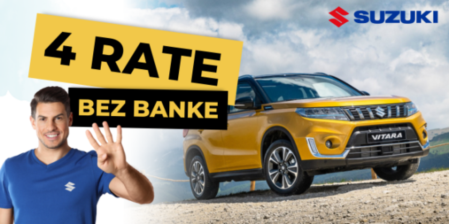 Do novog Suzukija od sada i u četiri godišnje rate! Novi, još jednostavniji način financiranja
