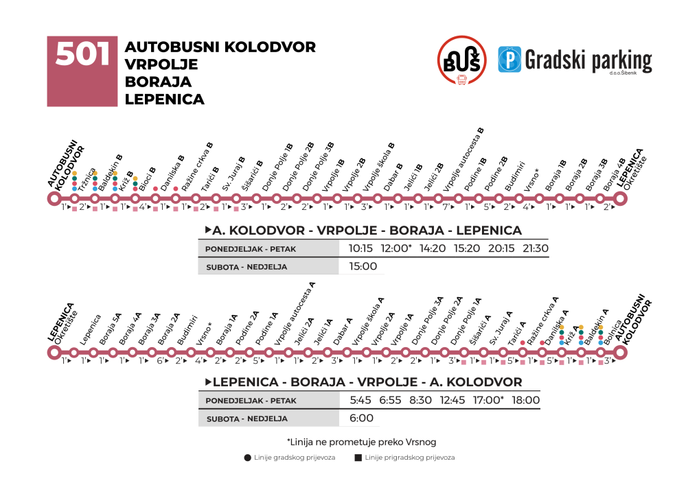 Jesenski vozni red gradskih i prigradskih linija