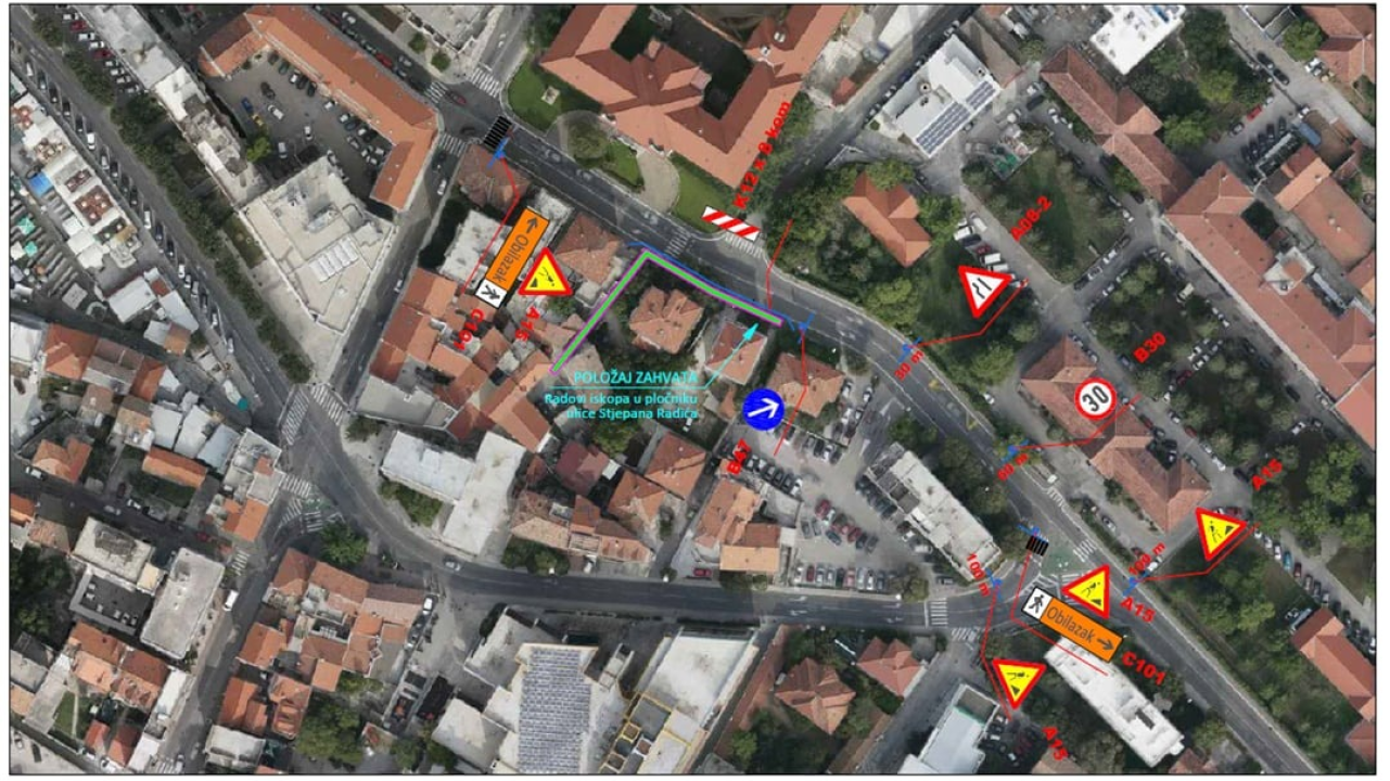 Od danas privremena regulacija prometa u Ulici Stjepana Radića
