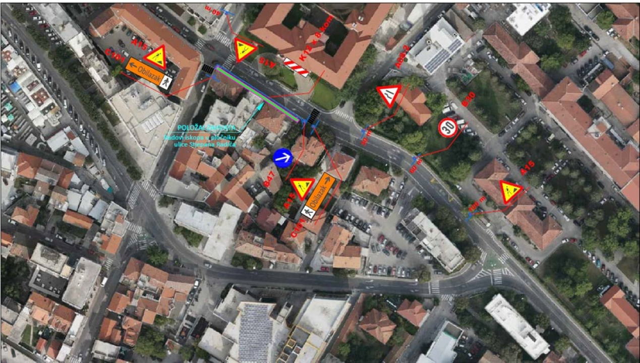 Od danas privremena regulacija prometa u Ulici Stjepana Radića