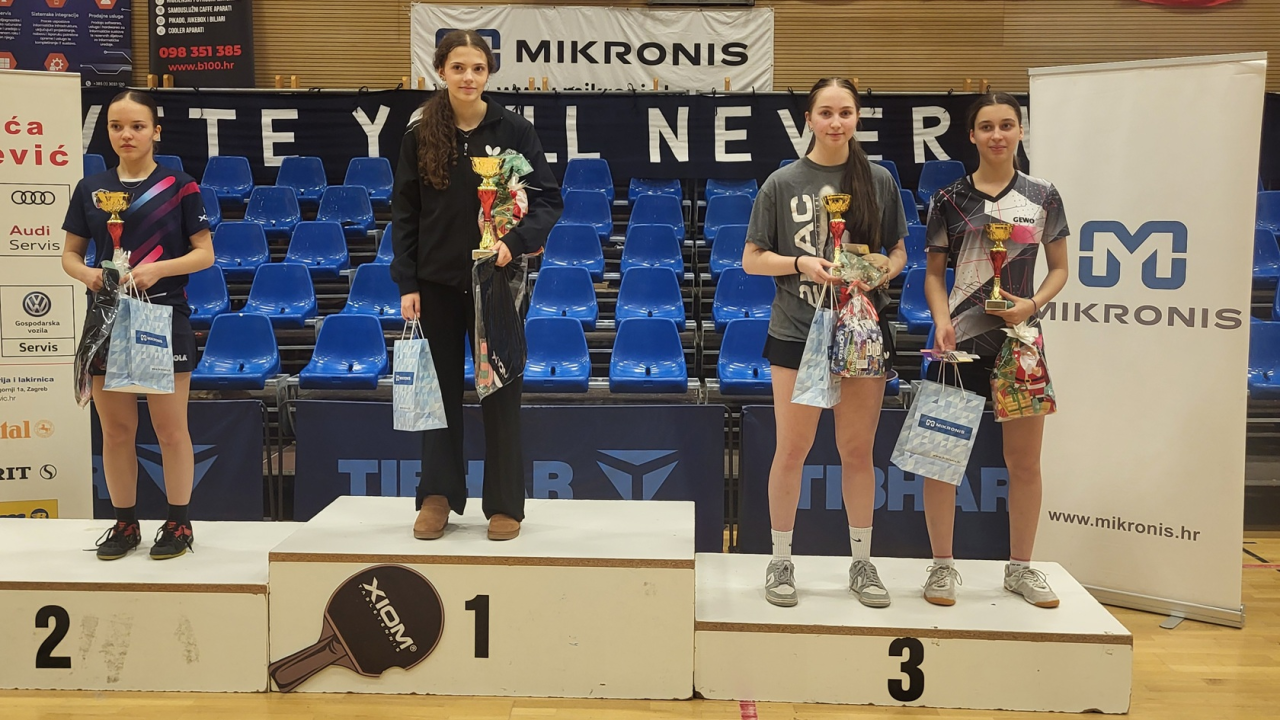 FOTO Stolnotenisačice Šibenika uspješne na kraju godine: tri medalje u Dubrovniku, četiri u Zagrebu