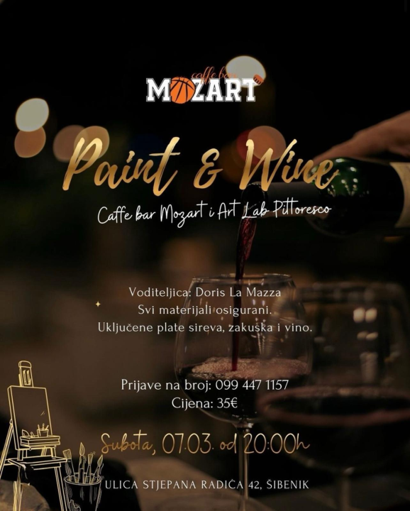 FOTO U Mozartu zaplešite uz Daleku obalu, a opustite se uz Paint & Wine!