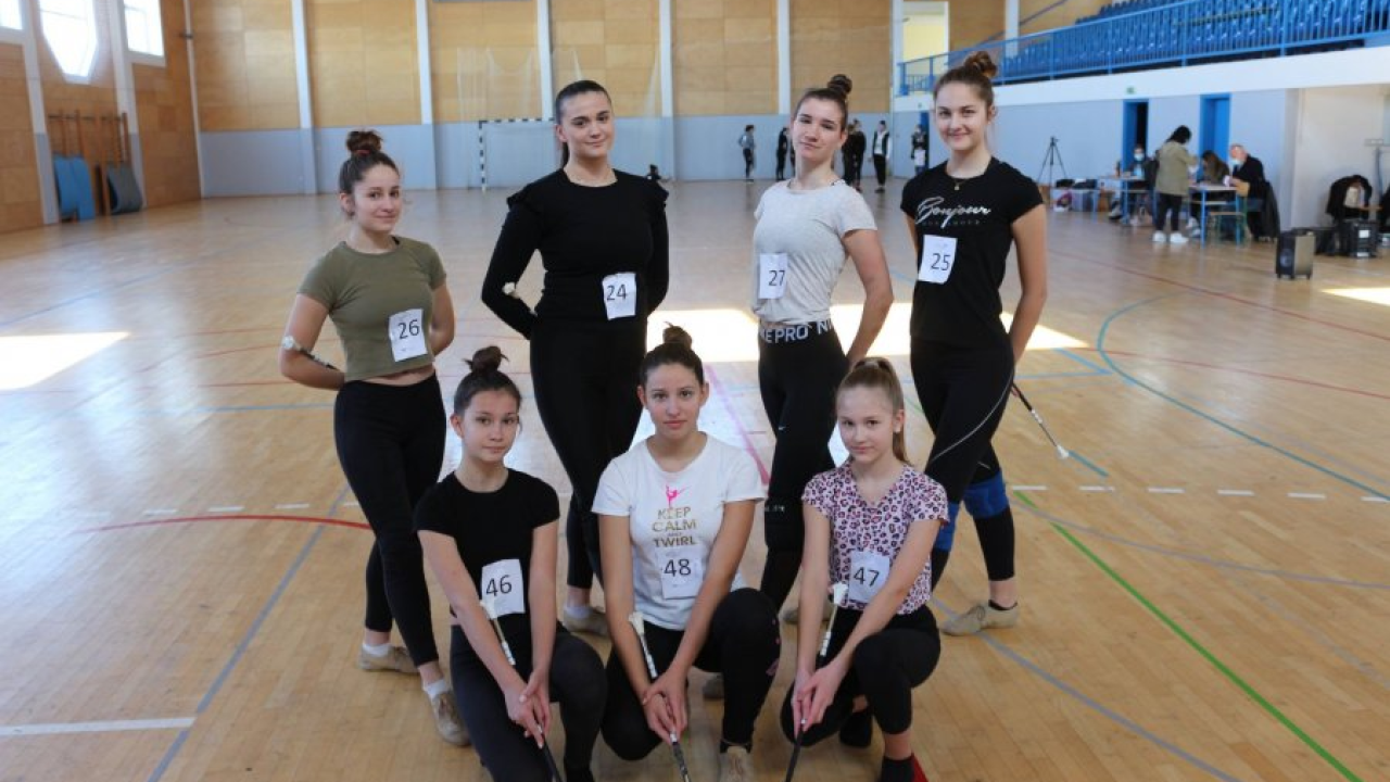 Članice udruge Vodiške mažoretkinje u reprezentaciji Hrvatske