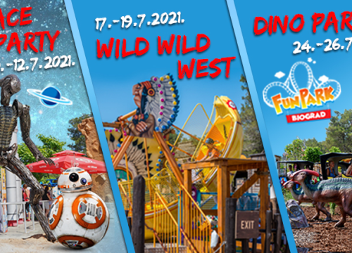 Put u svemir, na Divlji Zapad i vožnja kroz Jurski park čekaju vas u Fun Parku Biograd!
