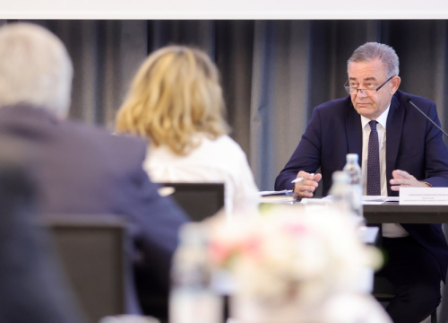 Fotografija 6 - Župan Jelić i Sanja Slavica Matešić na sjednici Zajednice županija: Tema gospodarenje otpadom