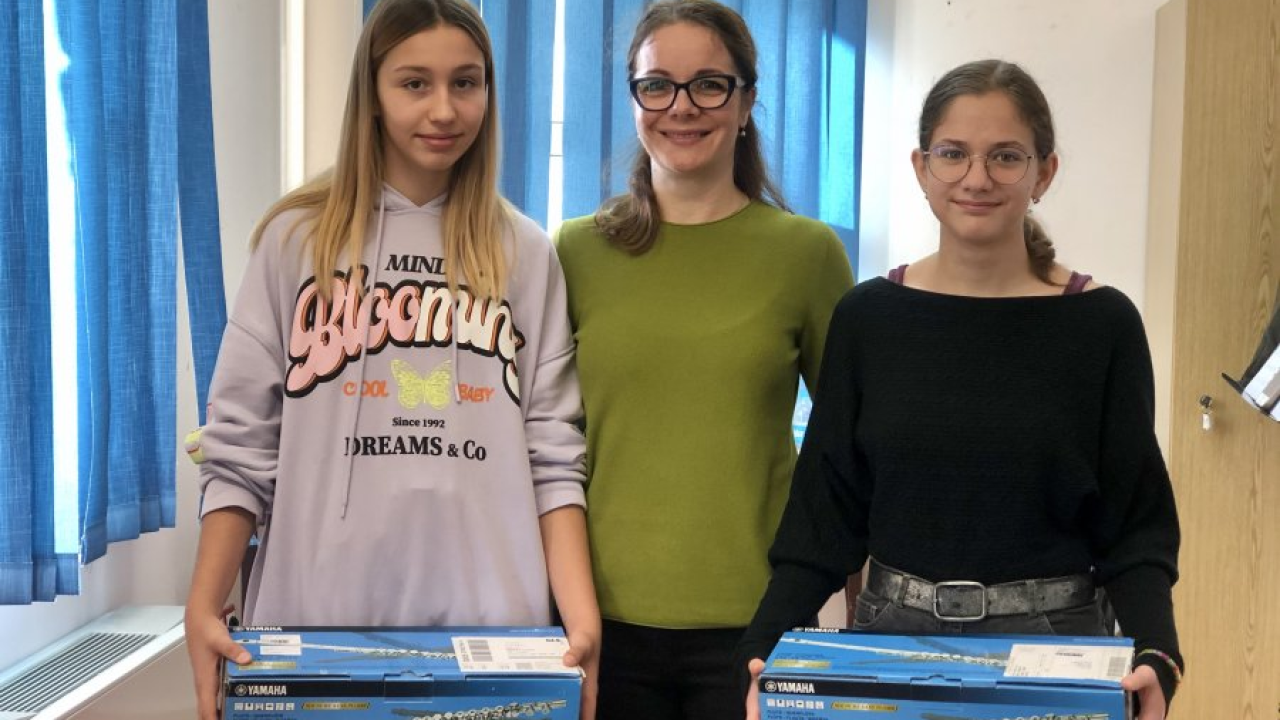 Glazbena škola Vodičke glazbe 'bogatija' za tri potpuno nove flaute