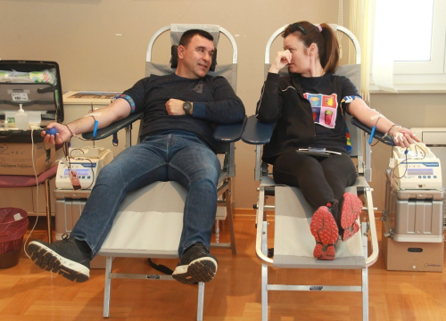 Fotografija 6 -  U Vodicama prikupljene 52 doze: Petra Vučak i Petar Vidić prvi put darovali krv