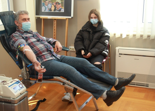 Fotografija 7 -  U Vodicama prikupljene 52 doze: Petra Vučak i Petar Vidić prvi put darovali krv