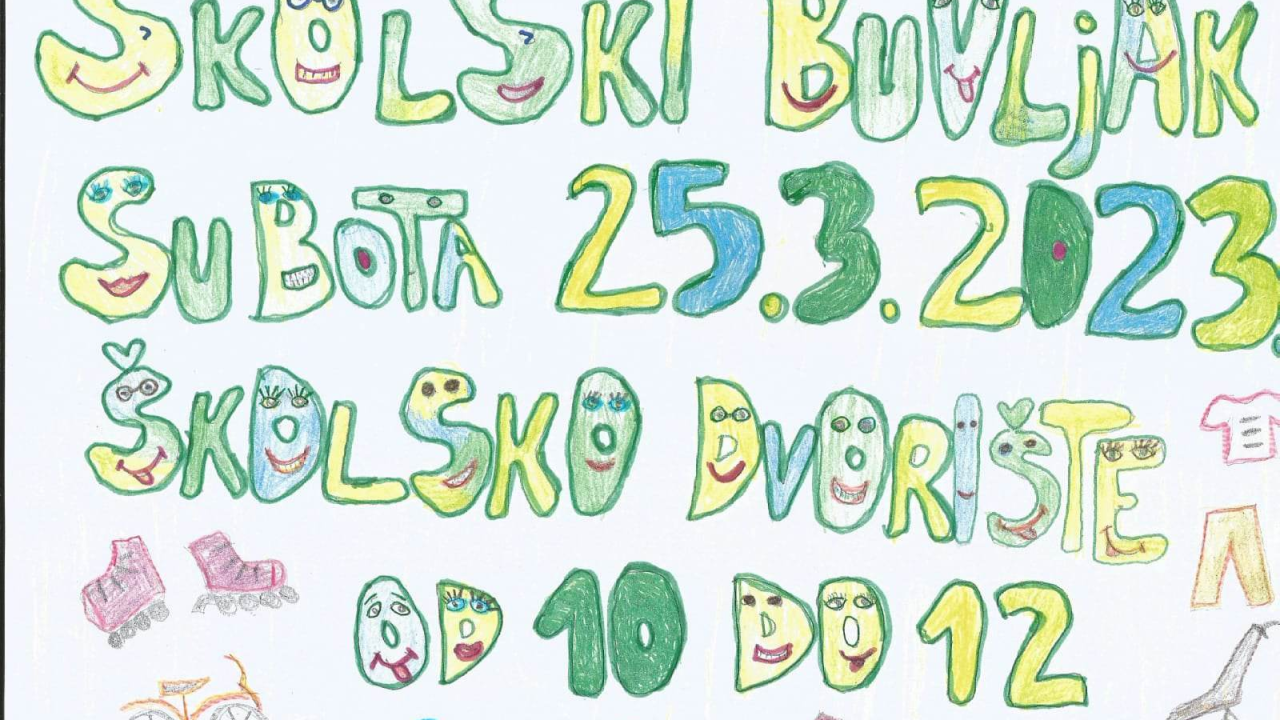 Ne propustite prvi Školski buvljak u OŠ Vodice!