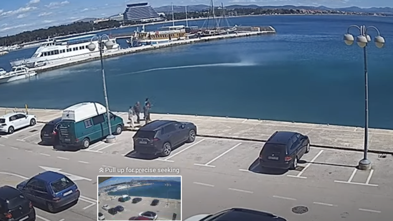 Pijavica par metara ispred vodičke rive, kamere sve snimile