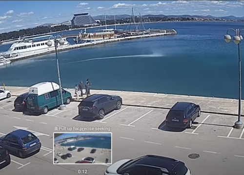 Pijavica par metara ispred vodičke rive, kamere sve snimile