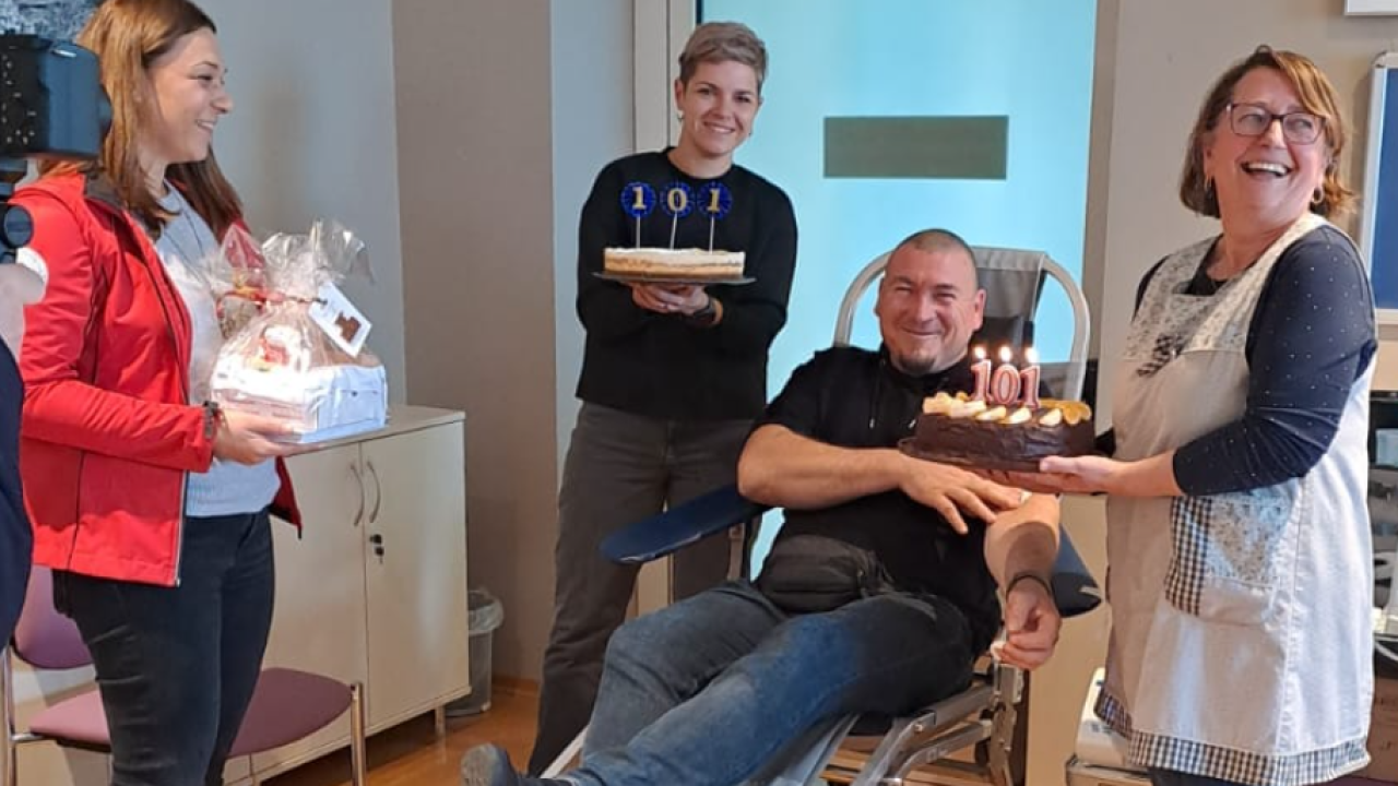 Slavko Minčić u Vodicama darovao krv 101. put