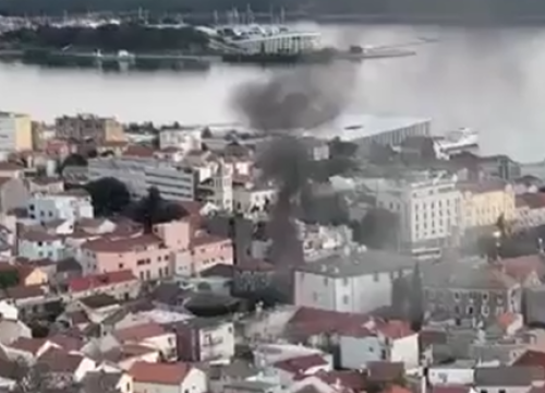 Zapalio se kontejner iza Krešimirovog doma: Vatrogasci lokalizirali požar na brzinu