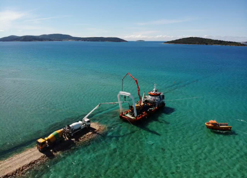 Pitka voda stiže na Žirje, Kaprije i Obonjan: Najduži podmorski cjevovod položen 70 metara pod morem